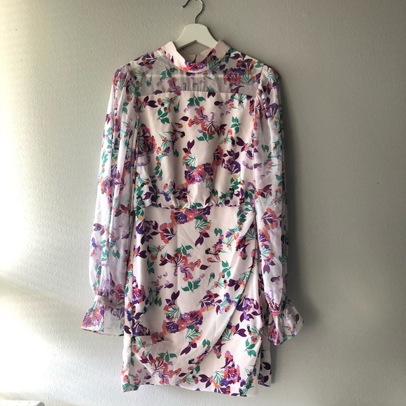 Saloni Floral Print Mini Dress - Picture 4 of 8